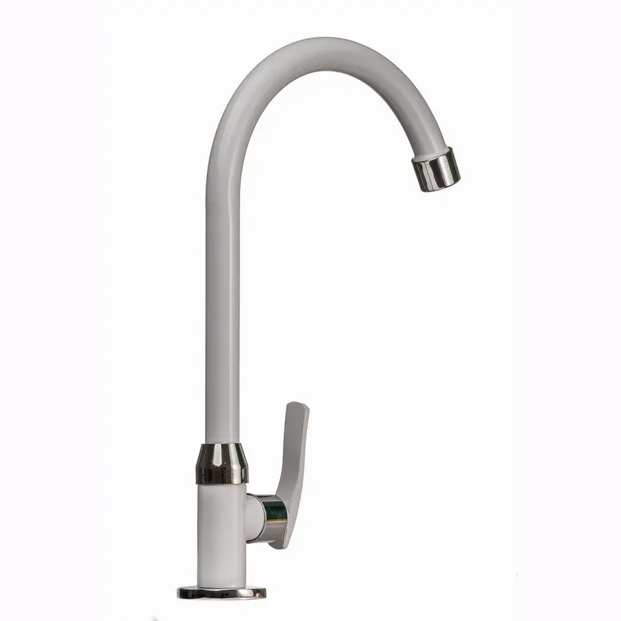 Смеситель на одну воду кухонный EcoMix EMS-23W белый