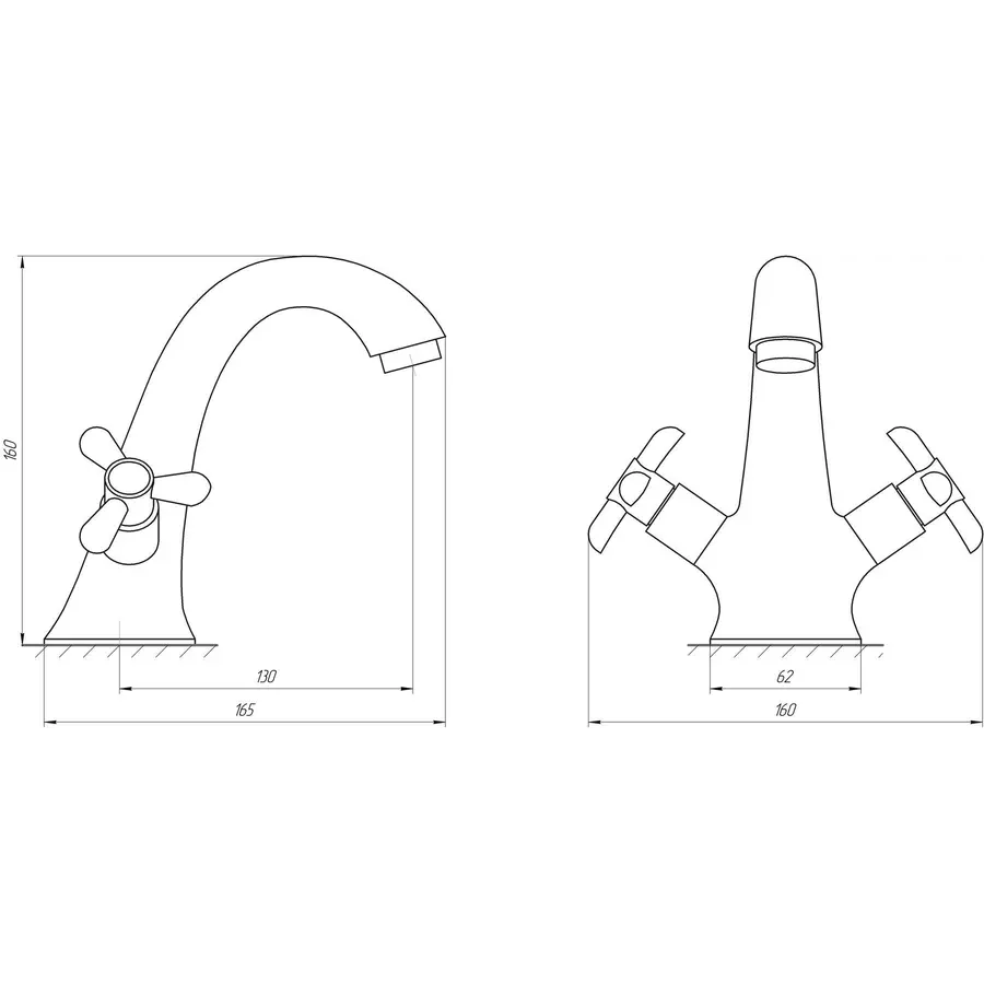 Смеситель для умывальника DOMINO DYM-H1-GREEN