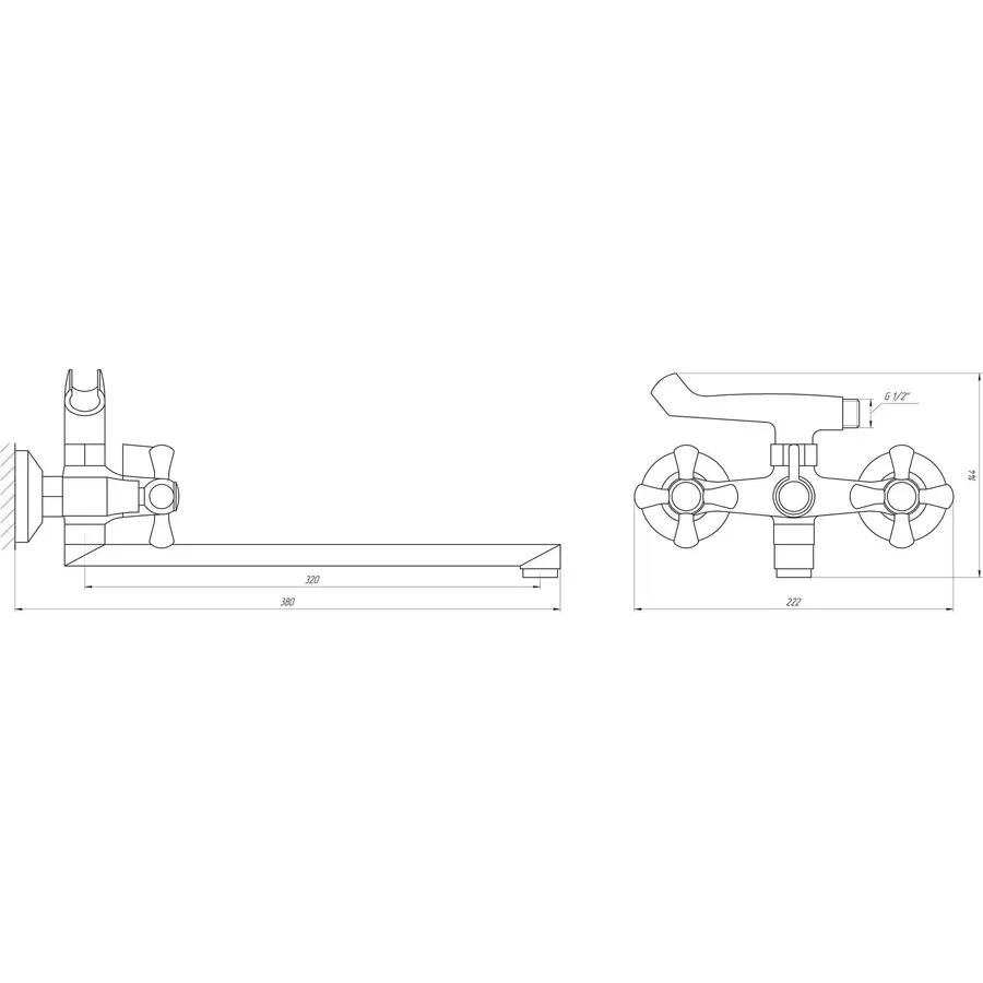 Смеситель для ванны DOMINO DBF-229-35F-SHARM