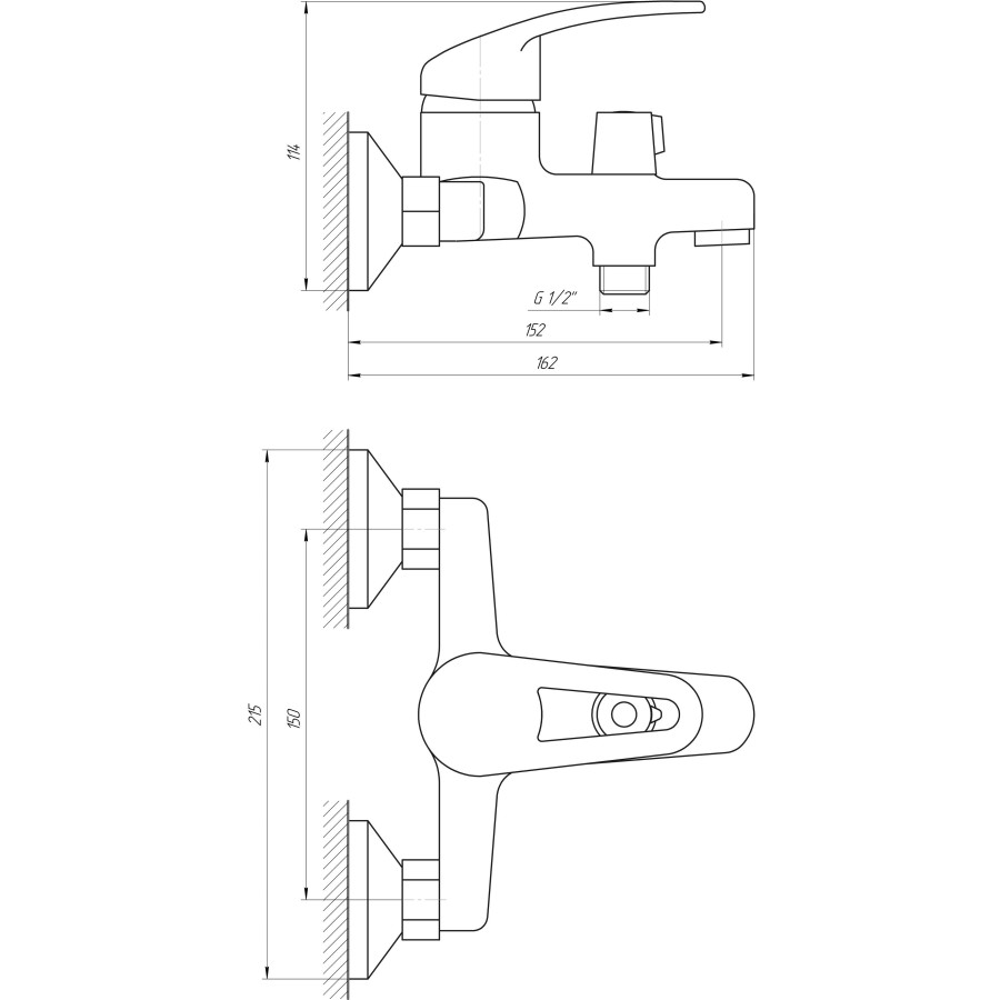 Змішувач для ванни Globus Lux Caprice GLCA-0102N