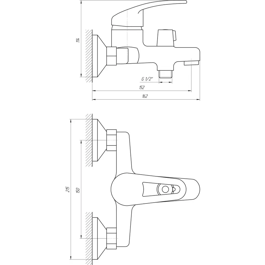Смеситель для ванны Globus Lux Caprice GLCA-0102N