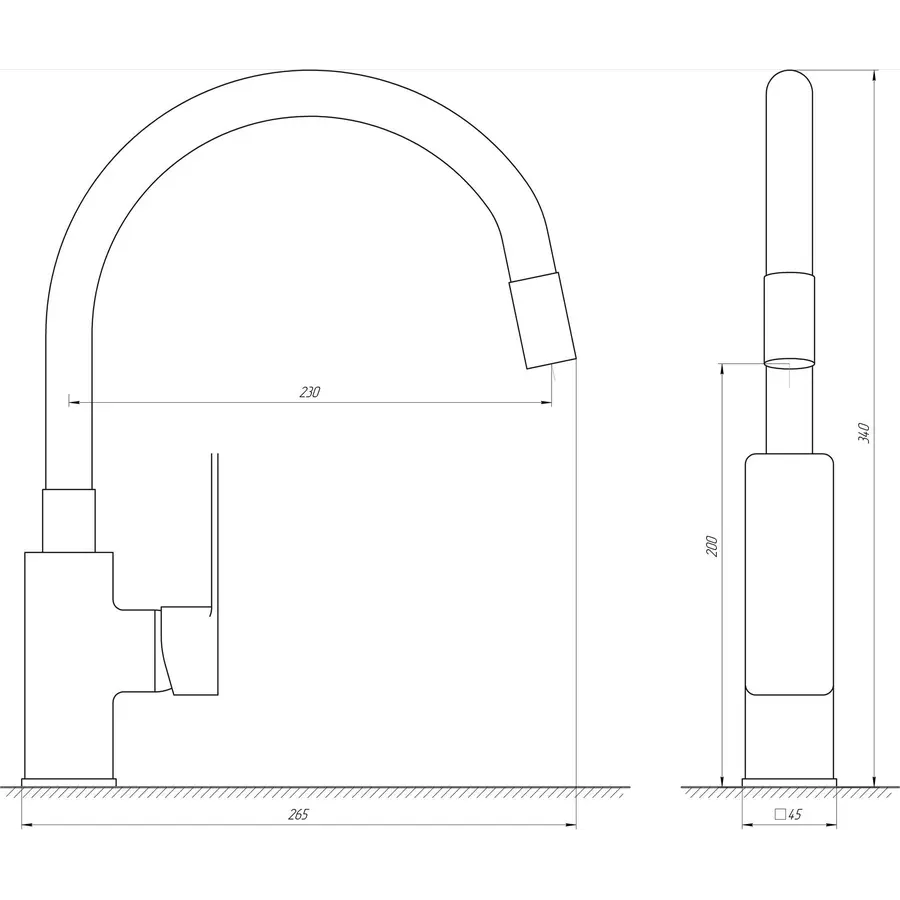 Смеситель для кухни DOMINO MALIBU DMM-203 LR-BLACK-BLACK