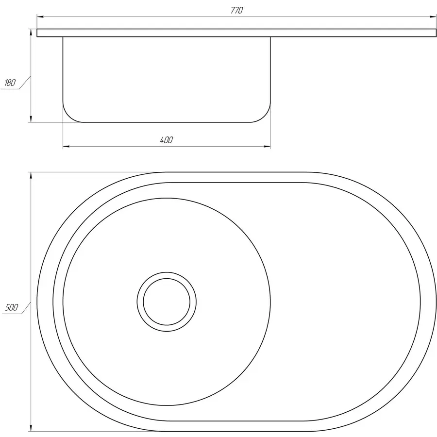 Мийка кухонна Mira MR 7750 P Polish