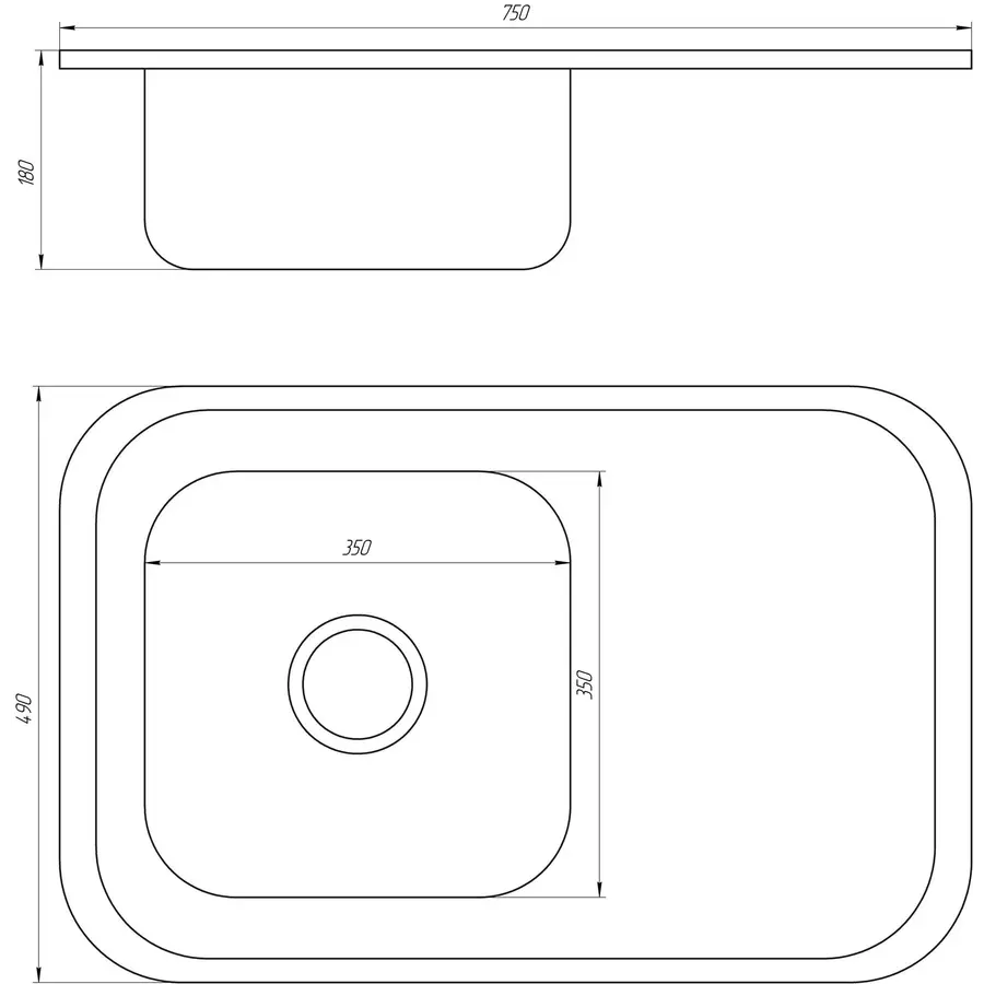 Мийка кухонна Mira MR 7549 D Decor