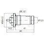 Клапан під термоголовку панельного радіатораа OVENTROP GH1018083 М30x1,5 OUTER 1/2"х41мм