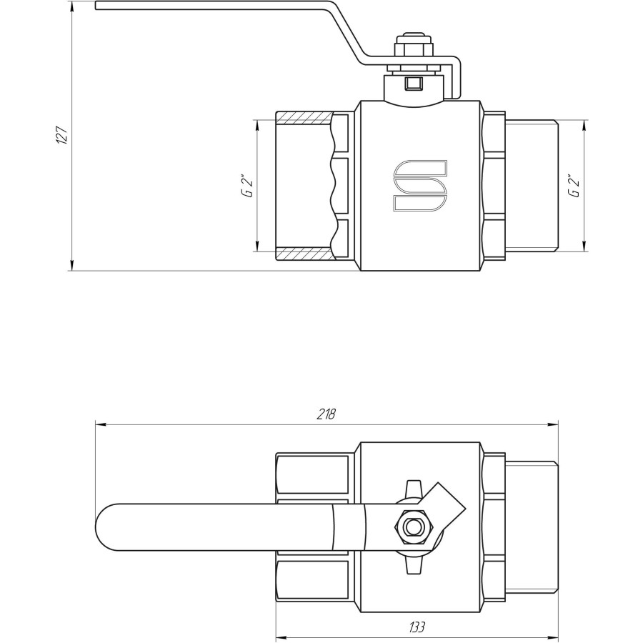 Кран шаровой прямой SELBA 2 "ЗВ КР SL1505