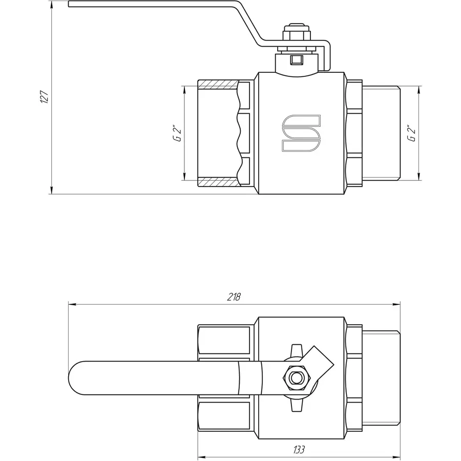 Кран шаровой прямой SELBA 2 "ЗВ КР SL1505