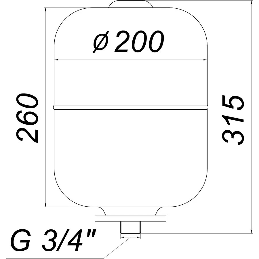 Гідроакумулятор зі змінною мембраною 8л ZILMET HY-PRO 10bar, білий ( 11H0000800 )