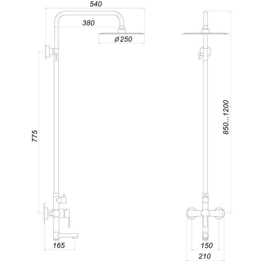 Душевая система Globus Lux MAIN SM-SH-02