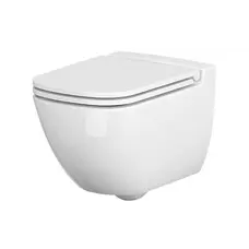 CET 741 Унітаз підвісний Cersanit CASPIA CLEAN ON з кришкою слім із дюропл. вільнопадаюча легкознімна