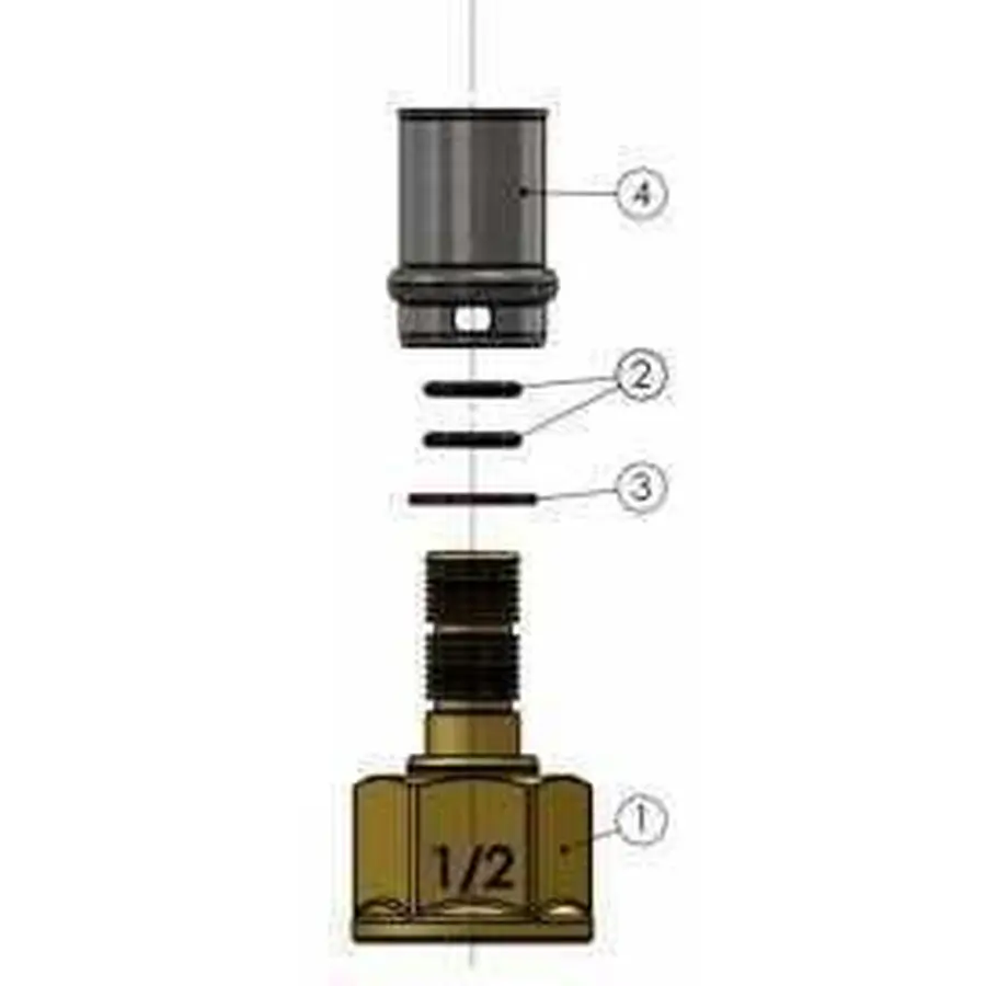 Муфта із внутрішньою різьбою прес APE ITALY AP 102 1/2″х16