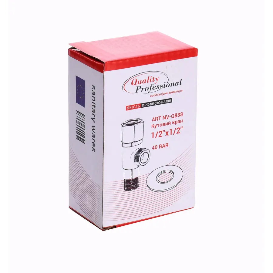 Кран кульовий кутовий Professional 1/2″х1/2″ NV-QP888