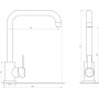 Кухонный смеситель стальной Globus Lux WIEN SUS2-203L