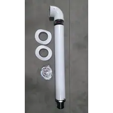 Дымоход коаксиальный Coaxial Flue kit 60/100 750 мм, с коленом 71.M17.00.01 (Alpha)