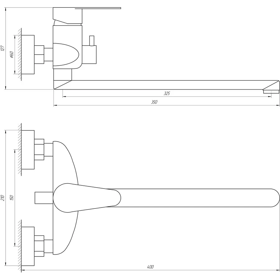 Змішувач для ванни Globus Lux MAIN SM-208
