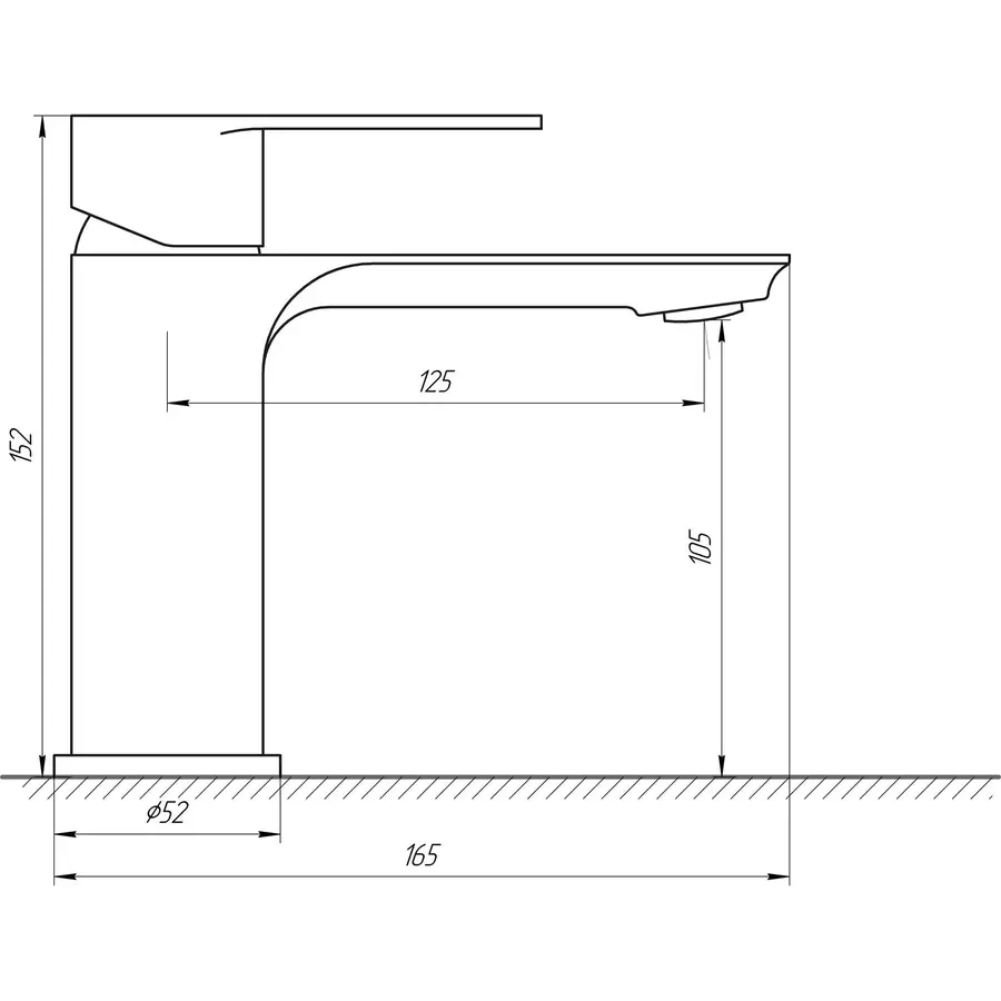 Змішувач для умивальника Globus Lux Ontario GLO-0101