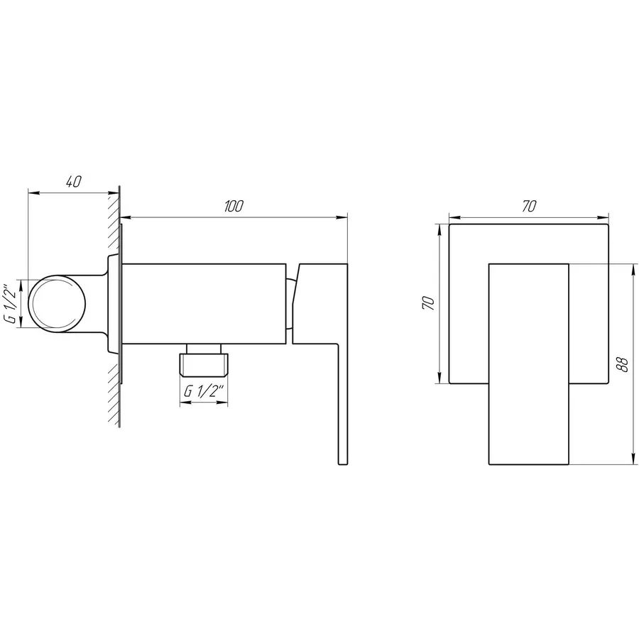 Смеситель гигиенический Globus Lux GLN-0-106MIX