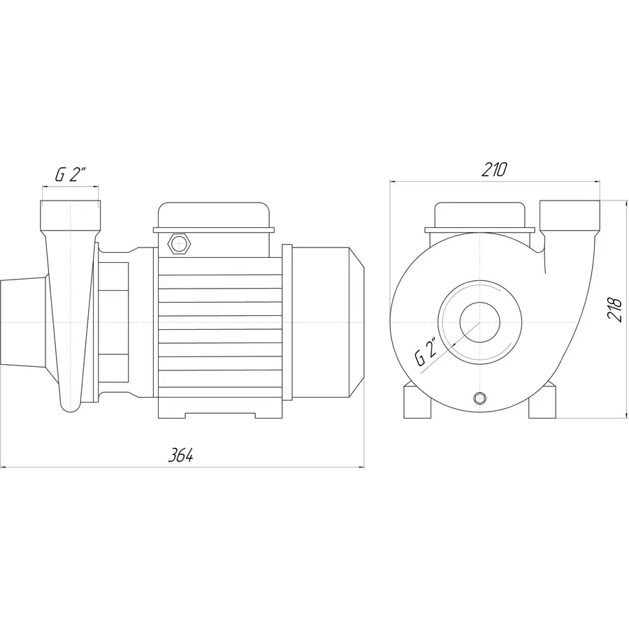Насос центробежных BP-5 1,5 кВт SAER (40,0 м3 / ч, 24 м) однофазный
