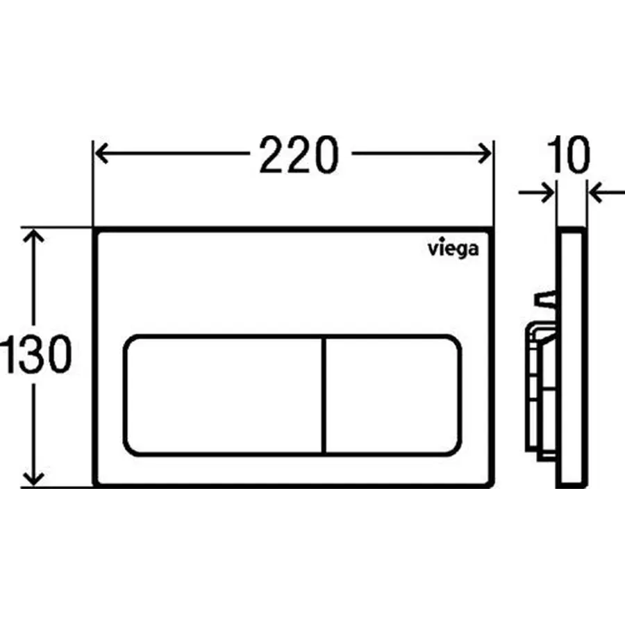 Панель змиву Prevista для бачків хром Viega 773717