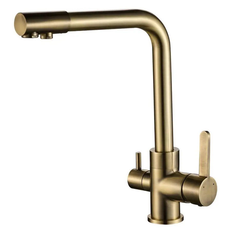 Змішувач для кухні під осмос Globus Lux LAZER GLLR-0444-9-BRONZE