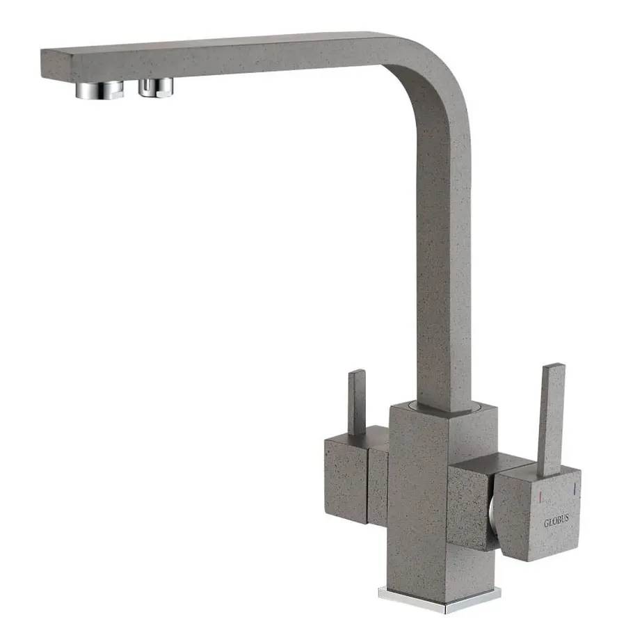 Змішувач для кухні під осмос Globus Lux GLLR-0111-2-ARENA сірий