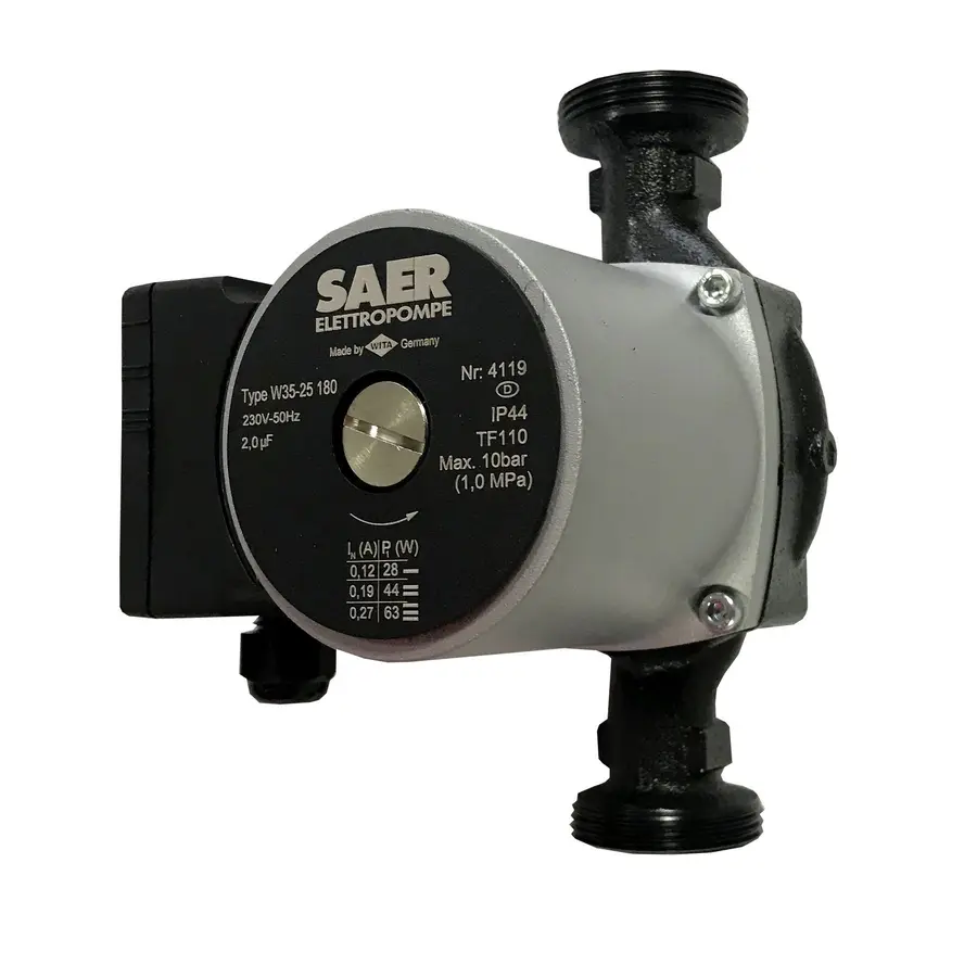 Насос циркуляцийнний SAER W35-25 180мм + гайки