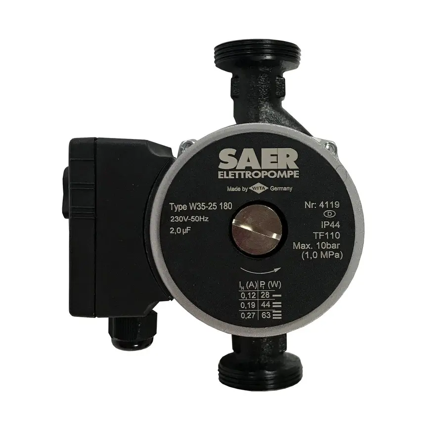 Насос циркуляцийнний SAER W35-25 180мм + гайки