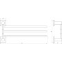 Держатель полотенец SQ9431-3 - Квадро Тройной Поворотный 45см-НЕРЖ-SUS304- (Globus Lux)