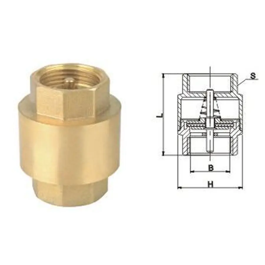 Клапан зворотного ходу води SOLOMON 1 1/2″ C6022 лат. шток