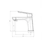 Смеситель для умывальника TOPAZ LEXI TL 21201-H57-BR