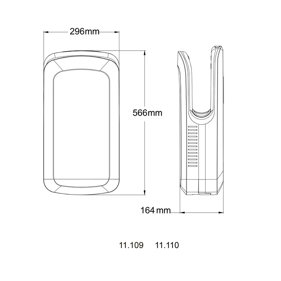 Сушилка для рук HOTEC 11.109 ABS White