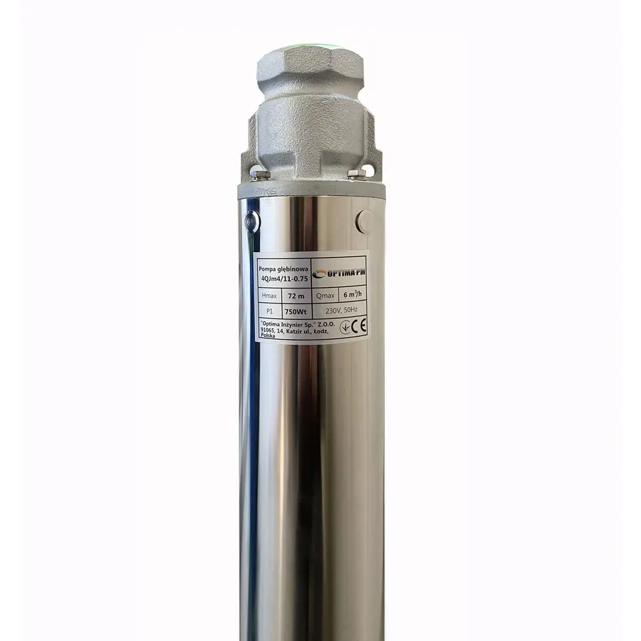Насос свердловиний з підвищеною стійкістю до піску OPTIMA PM 4QJm4/11 0,75 кВт 81м + 15 м кабель