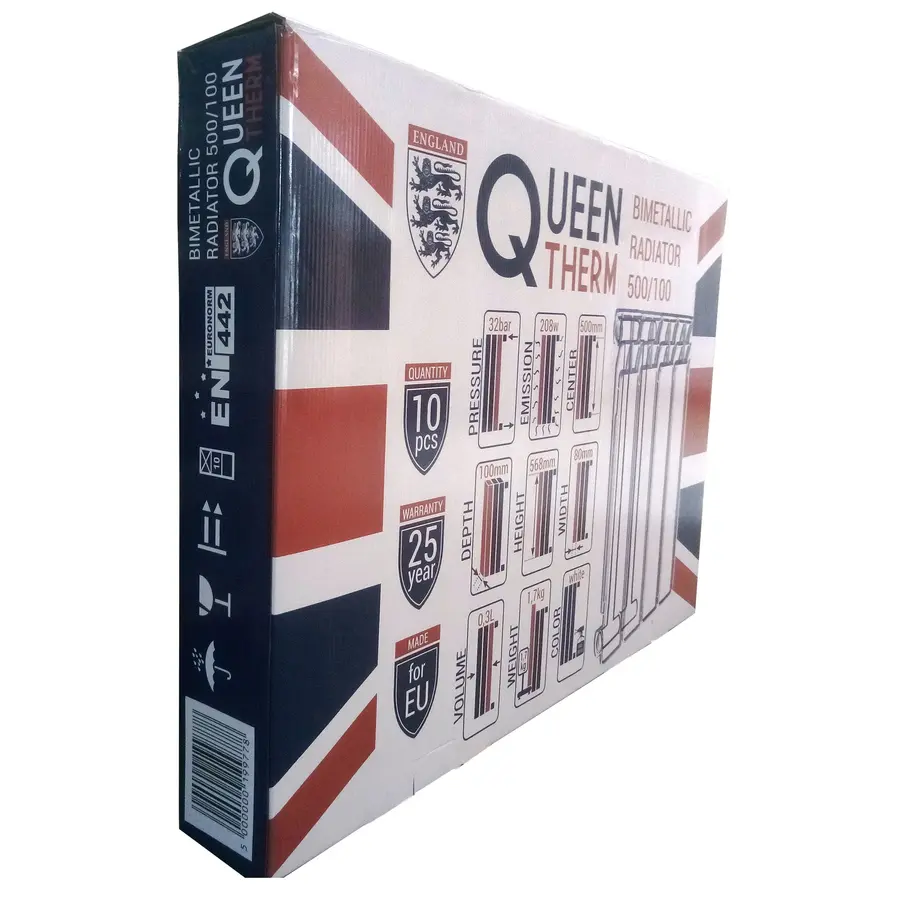 Радіатор біметалевий секційний QUEEN THERM 500/100 (кратно 10)