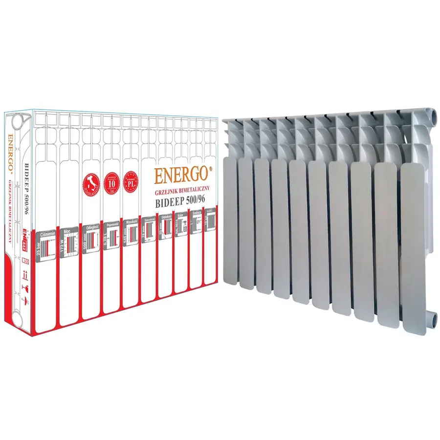 Радіатор біметалевий секційний ENERGO BIDEEP 500/96 (кратно 10)