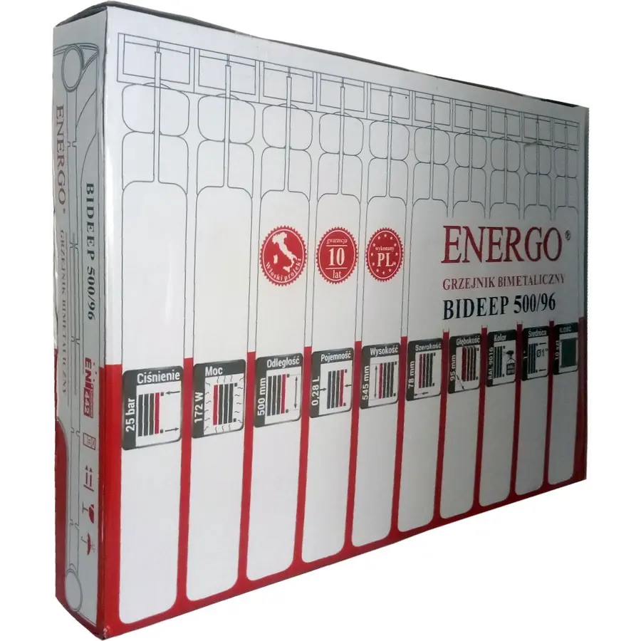 Радіатор біметалевий секційний ENERGO BIDEEP 500/96 (кратно 10)