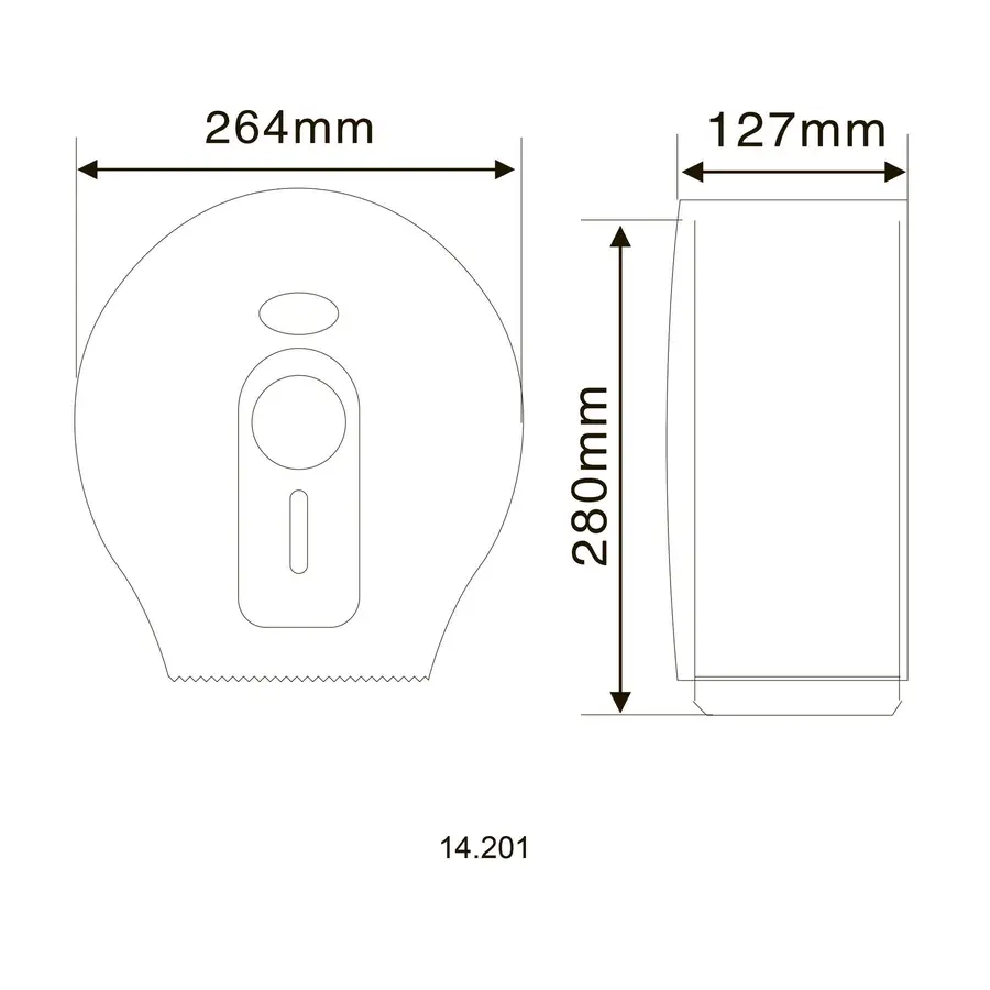 Диспенсер для туалетного паперу HOTEC 14.201 ABS