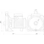Насос центробежных CM1PL 1,1 кВт SAER (7.2 м3 / час, 44 м) однофазный