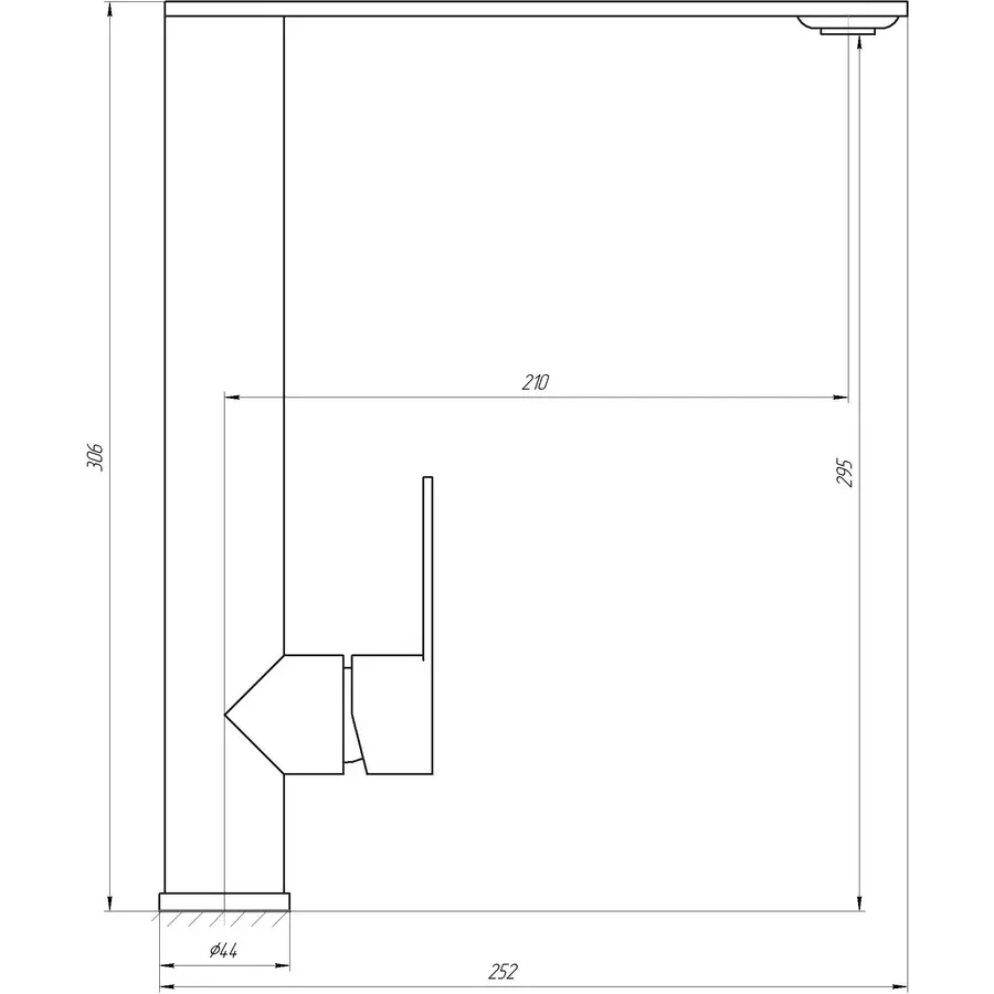 Змішувач для кухні Globus Lux RING SR-203-10