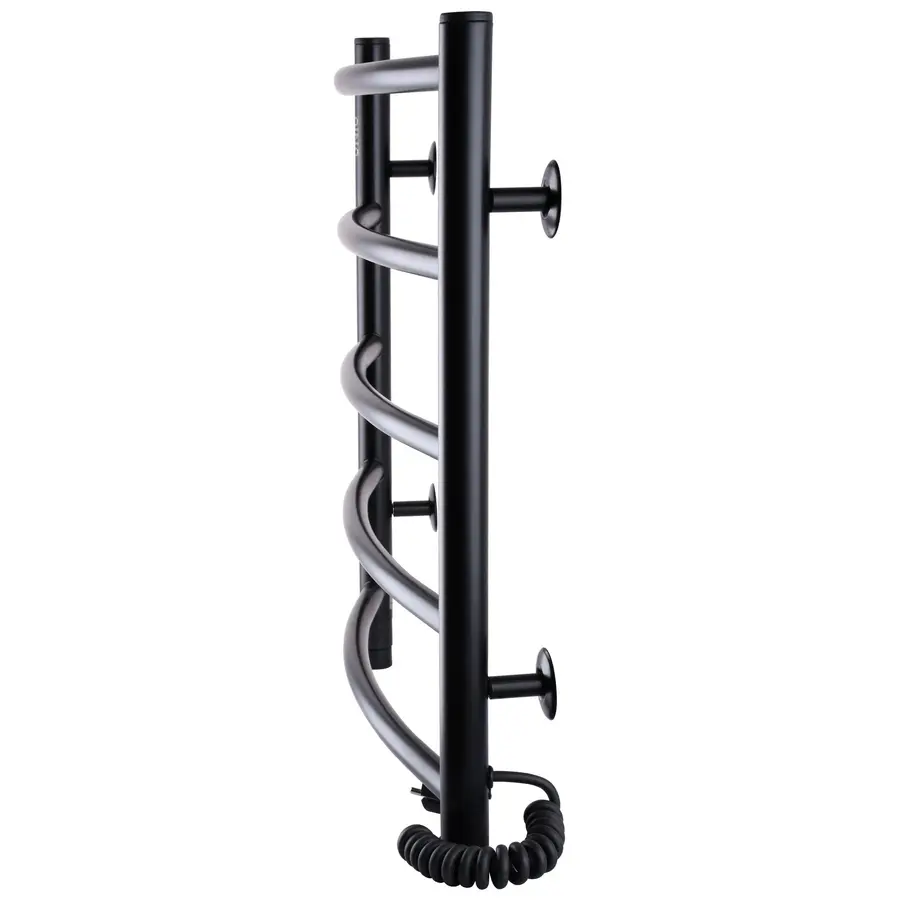 Рушникосушарка UNIO LD ER 500-500-5 BLK Драбинка Дуга електро чорна