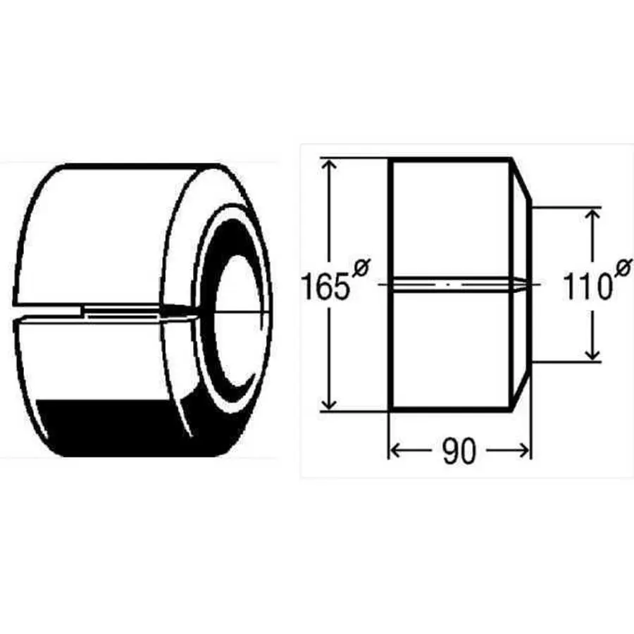 Розетка разборных из 2-х колен VIEGA 101343