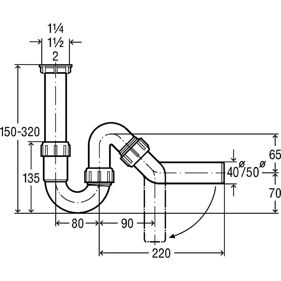 Сифон VIEGA 102821 сифон 1 1/4 x 1 1/4 "пластик белый бутил VIEGA 573966 (103927)