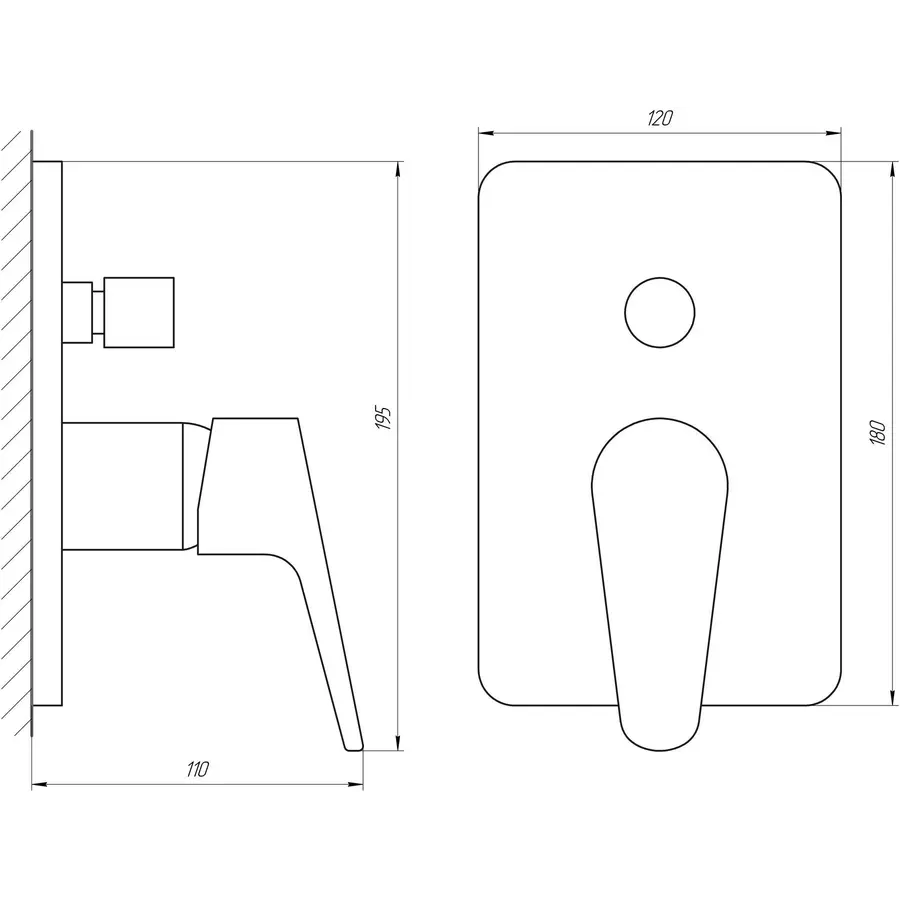 Змішувач для душу Cristal NSH-111