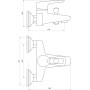 Змішувач для ванної CRISTAL SEVA GSV-102- латунь в комплекті