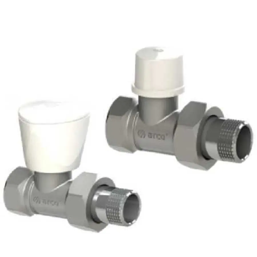 Набір Крани радіаторні прямі ARCO 1/2″ подача + зворотка KC013 KCM13