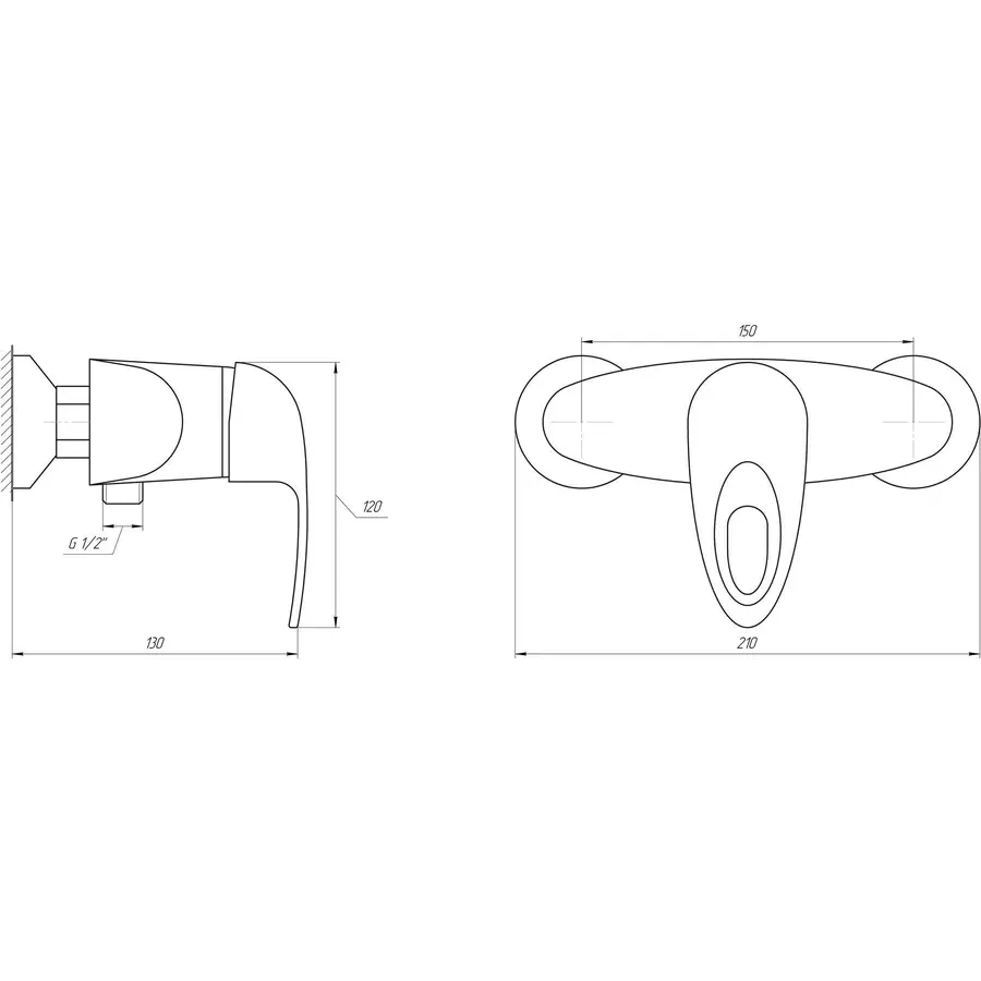 Смеситель для душа Globus Lux Smart GLSM-0105N