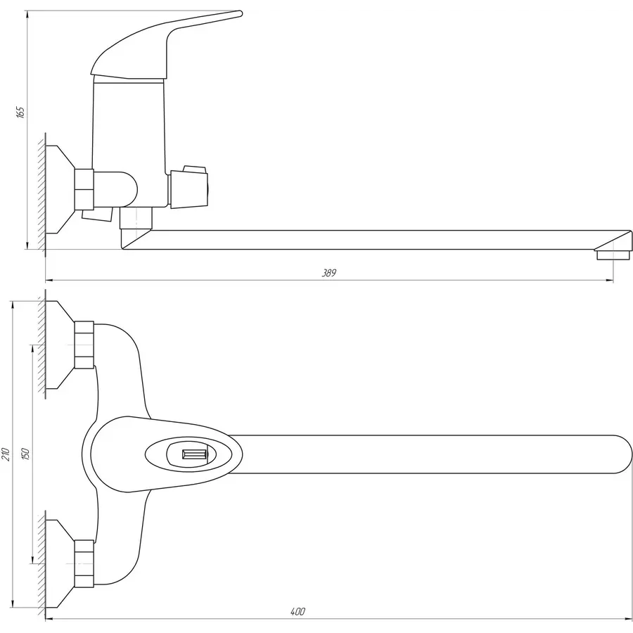 Смеситель для ванны Globus Lux Smart GLSM-0208