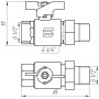 Кран шаровый с американкой SELBA 1/2 "КБ SL1509