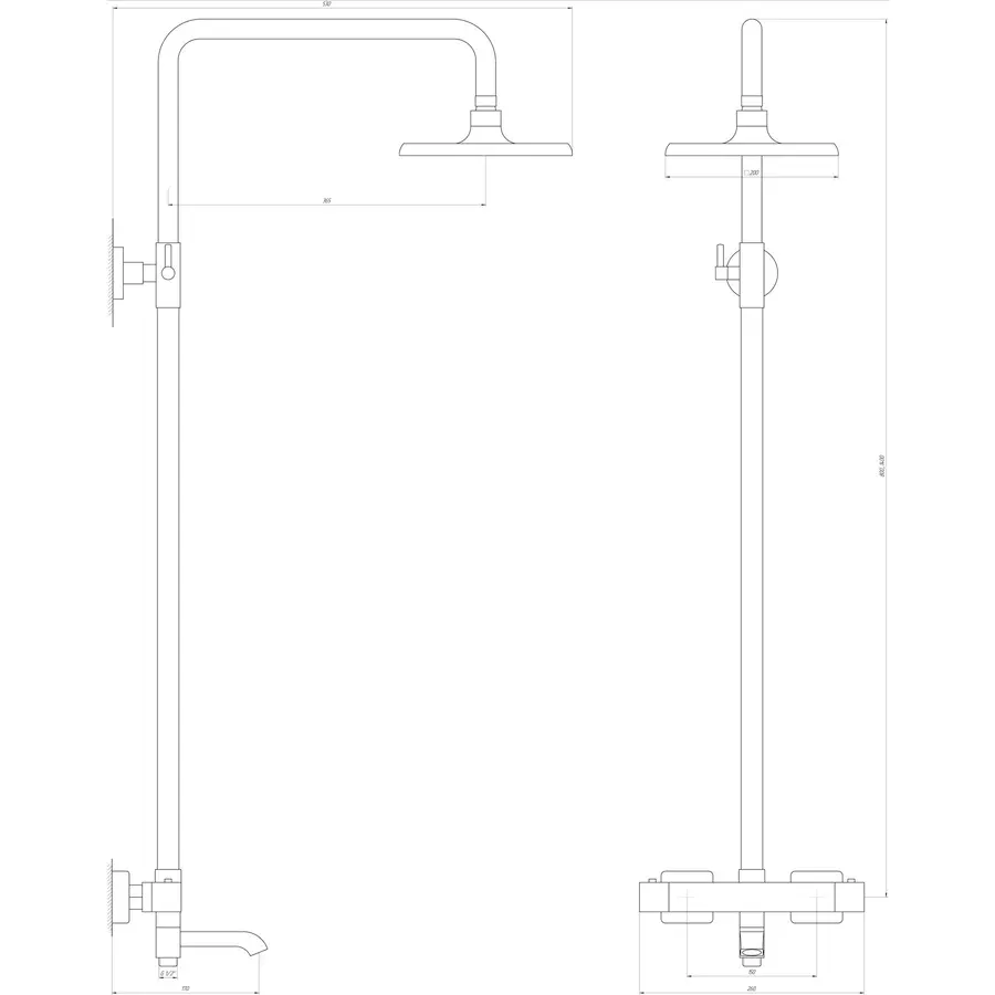 Душова система Globus Lux Termostatic R GLA-0041T-BB