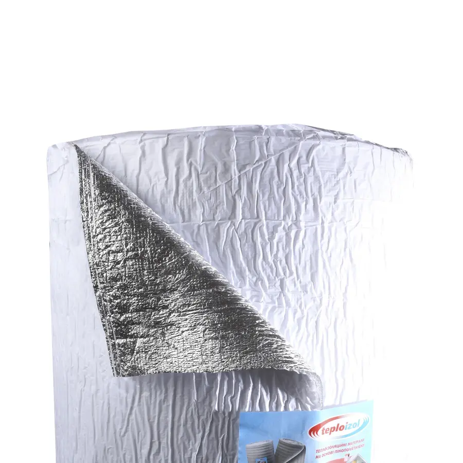 Полотно фольгированное TEPLOIZOL 10 мм, ширина 100 см, на бумаге