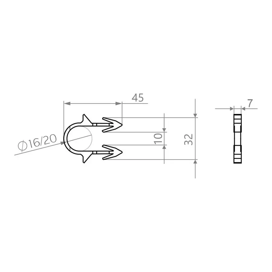 Такерна гарпун-скоба для кріплення труби теплої підлоги Ø16-20 довжина 45мм чорна PREMIUM (уп.30шт)